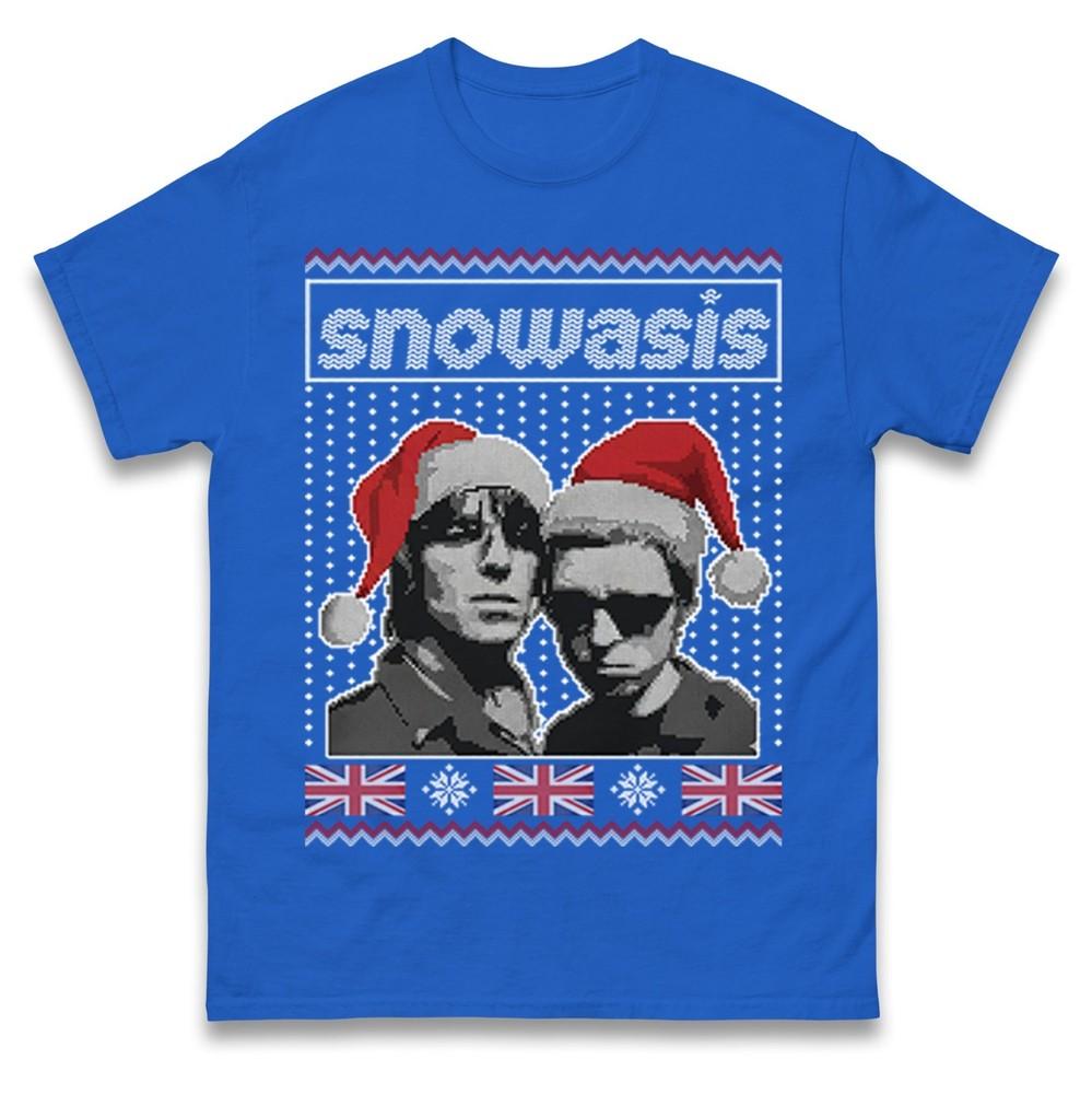 Snowasis Union Jack Christmas T Shirt Xmas Festive Tee Top Xmas Gift Top
