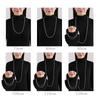 [VOTRE COUTURE] Pearl Necklace, Baby Pearls, Grand Premium, 3mm, White, Silver, Gray, 10-Year Brand Warranty (Necklace only - White x Silver, 41cm)