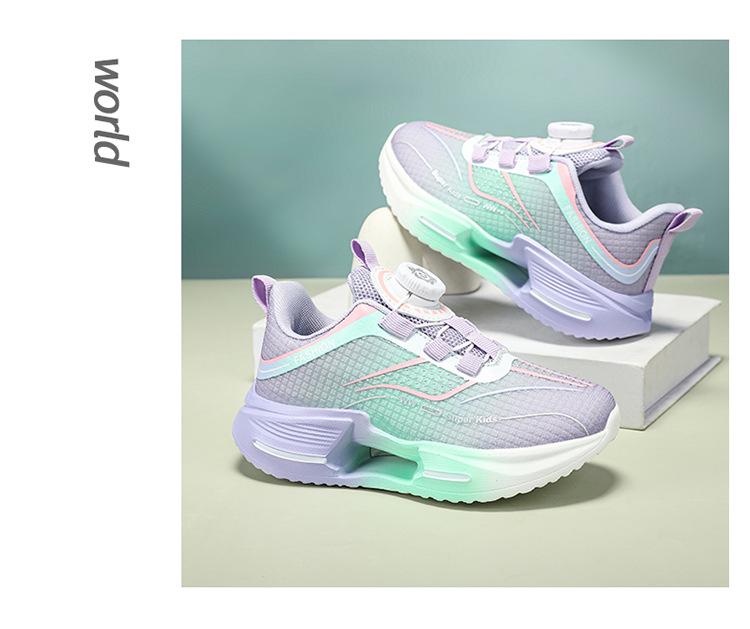 Легкие детские кроссовки с вращающейся застежкой - Нескользящие, удобные, дышащие кроссовки для улицы для мальчиков и девочек