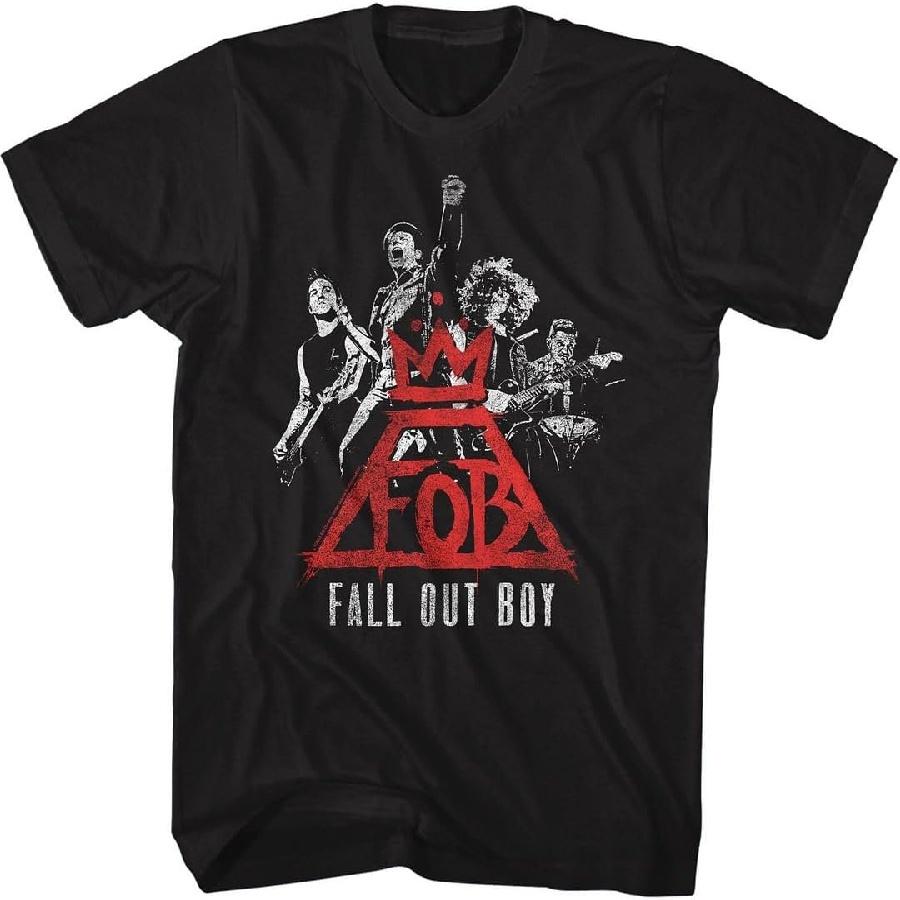 Fall Out Boy - Мужская футболка с логотипом группы, Цвет Черный, Размер XXX-Большой