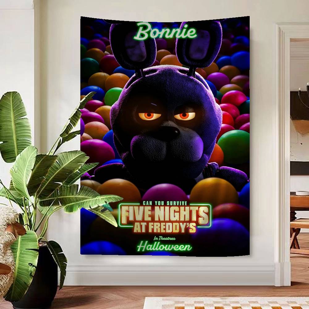 Fnaf FivenightsAtFreddys Аниме Гобелен Хиппи Цветочные Настенные Ковры Декор Комнаты в Общежитии Дешевые Хиппи Настенный Подвес