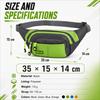 Nylon Waist Bag With Adjustable Belt, Multi Pocket Crossbody Chest Pack For Travel, Running, Walking, Outdoor Storage, Men And Women