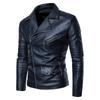 Men's Leather Jacket Winter Retro Motorcycle Washed Men's Lapel Men's PU Coat Leather Jacket