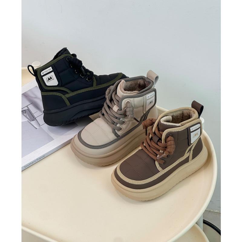 Зимние новые детские сапоги корейской версии модные повседневные сапоги из двух хлопковых сапог в Китае сапоги из хлопка для мальчиков