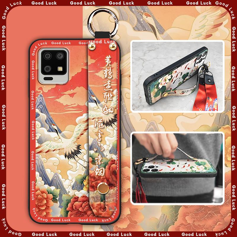 Silicone For Mom Phone Case For Sharp Aquos Zero6/Aquos Air Waterproof Dirt-resistant Kickstand Anti-dust Wristband Ring