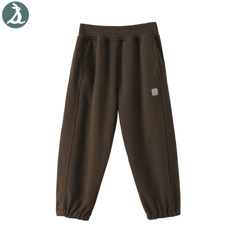 Детские брюки из вафельного хлопка - Верхняя одежда для девочек весна/осень: Повседневные спортивные брюки 2025 года