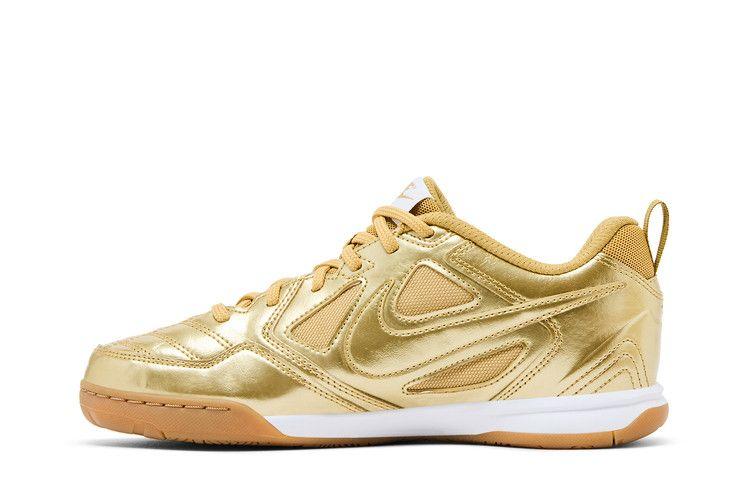 Детские кроссовки Nike Gato LV8 Металлик Золотой Резина (GS) Металлический золотой/Белый/Резиновый светло-коричневый/Металлический золотой