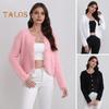 Auutmn Winter Lady Cardigan Coat Furry Plush Single-breasted U Neck Long Sleeves Thickened Solid Color Faux Fur Knitted Sweater Jacket