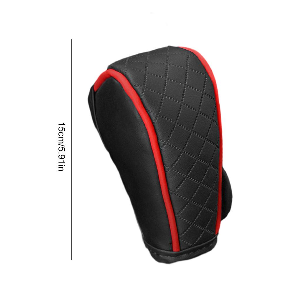 Car Gear Shift Knob Cover Non-Slip Grip Handle Protective Covers PU Leather Shifter Lever Handle Stick Case for Car Interior