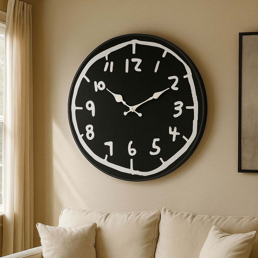 Cartoon Design Digital Wall Clock Special Design Wooden Round Clock Home Decoration