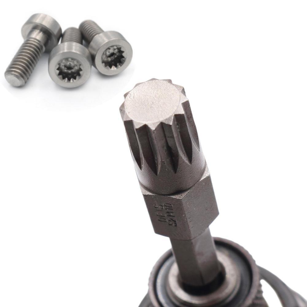 12-угольная головка пневматической отвертки из закаленной стали S2, 1/4" M-тип, внутренняя конструкция с двенадцатью цветами