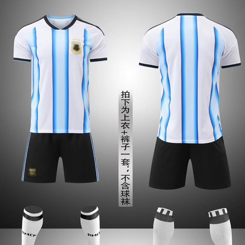 Комплект детской и взрослой футбольной формы с коротким рукавом, мужская и женская форма Бразилии, Аргентины, Германии, игровая и тренировочная форма, домашняя и выездная