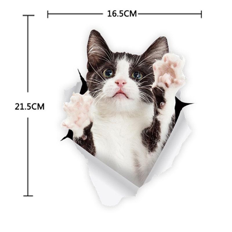 3D 5 видов забавных милых кошек, боковые наклейки на автомобиль, виниловая наклейка на стену, окно автомобиля