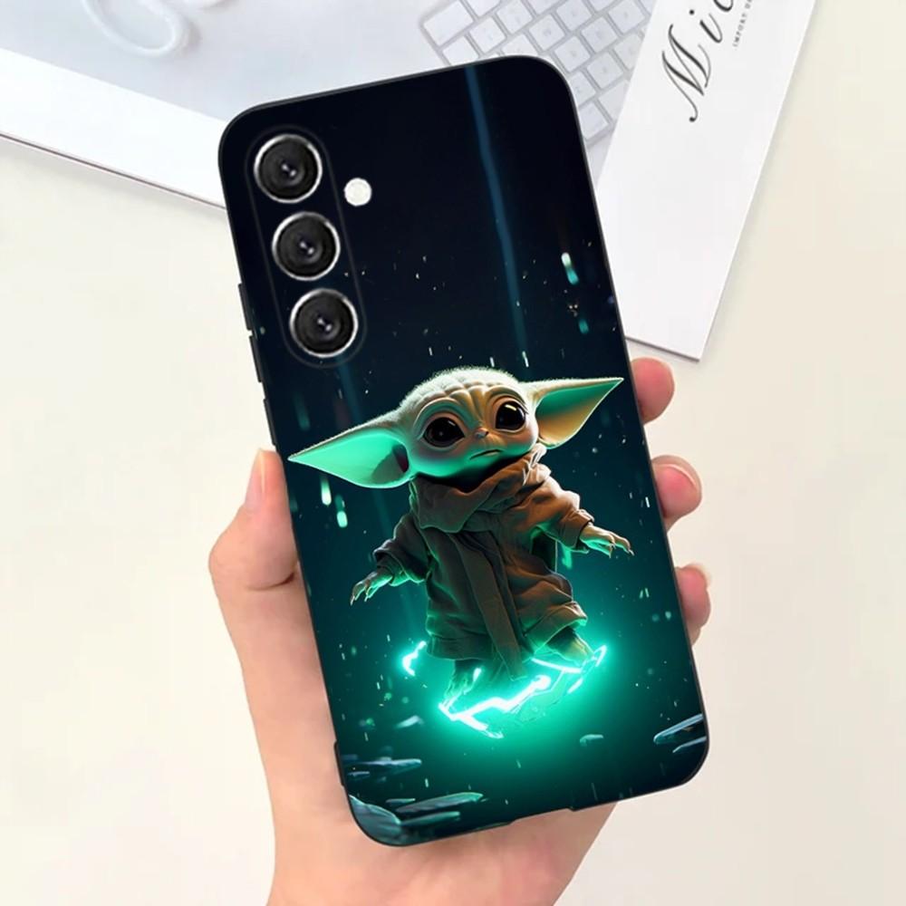 Милый Чехол для Телефона Baby Y-Yoda Чехол для Телефона Для Samsung S25,S24,S21,S22,S23,S30,Ultra,S20,Plus,Fe,Lite,Note,10,9,5G Черный Чехол