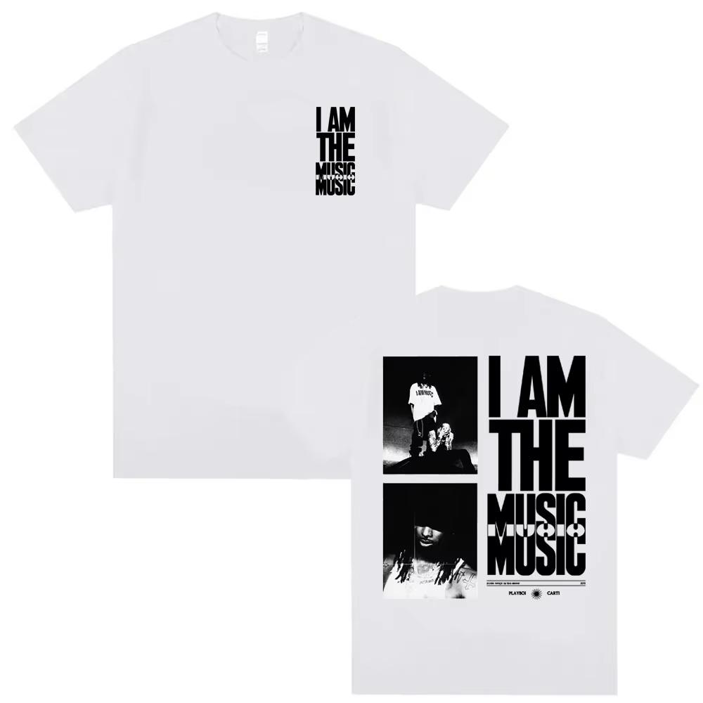 Playboi Carti I AM MUSIC Album Cover T Shirt Men Clothing Harajuku Hip Hop Street T Shirt Male Springsummer pure Cotton Tshirt