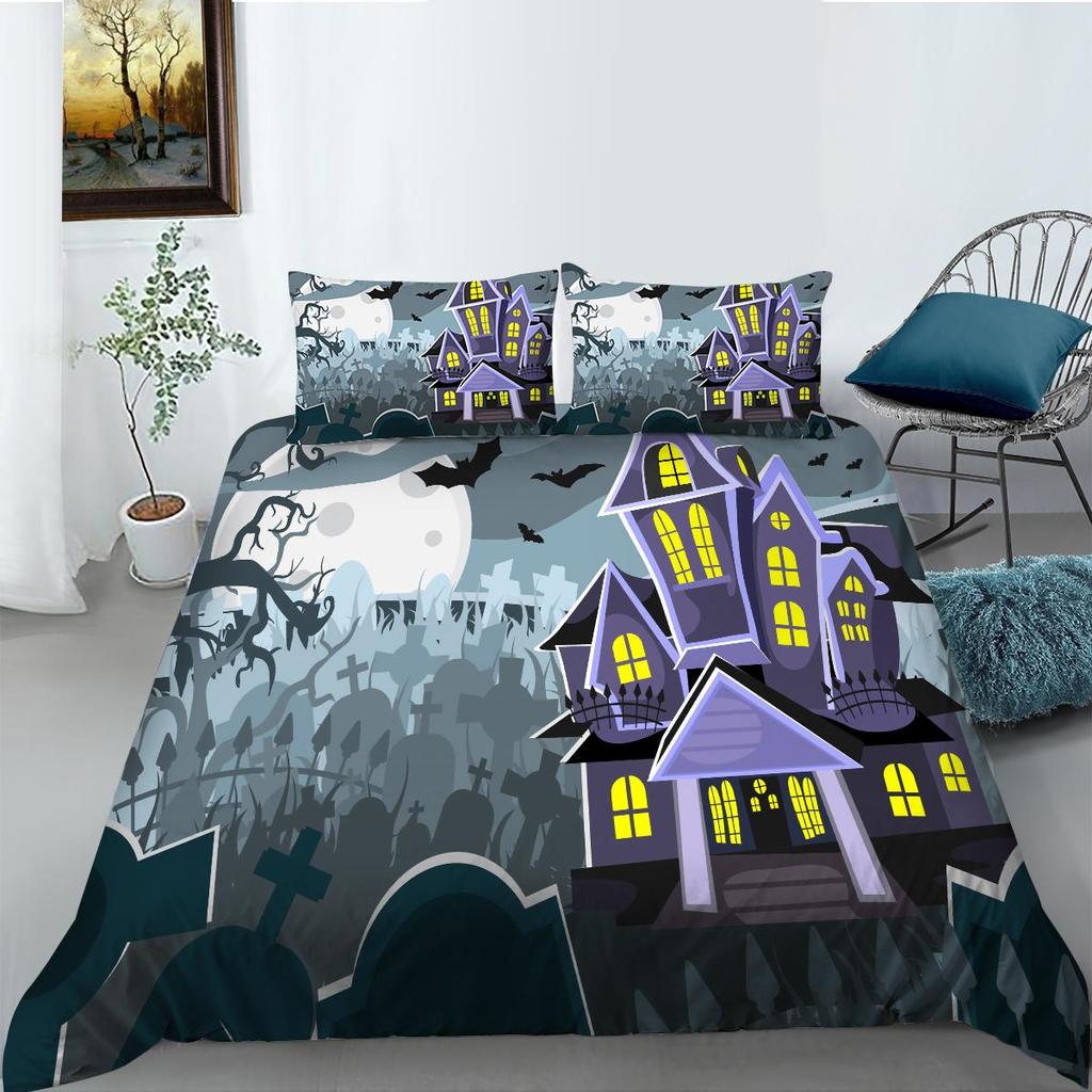 Наборы постельных принадлежностей на Хэллоуин, королевский размер, модный домашний текстиль, мягкое пододеяльник, комплект пододеяльников для детей-подростков