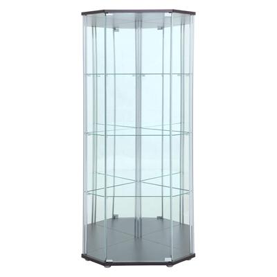Футляр для коллекционной фигурки Fuji Boeki, 4 яруса, ширина 52 x глубина 52 x высота 162 см, коричневое закаленное стекло, заднее зеркало в сборе, тип угла продукта 98846