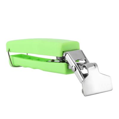 Многофункциональный антиожоговый держатель для миски, зажим для посуды, кухонный инструмент из нержавеющей стали (зеленый)