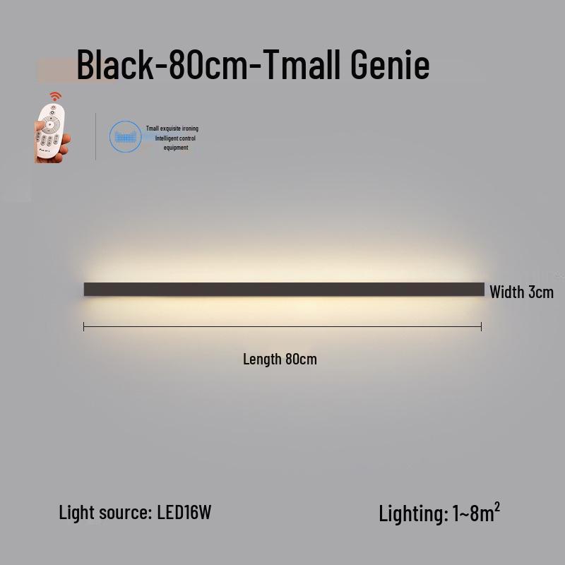 Minimalist Modern Long Strip Wall Lamp for Bedroom, Living Room, or Sofa Side