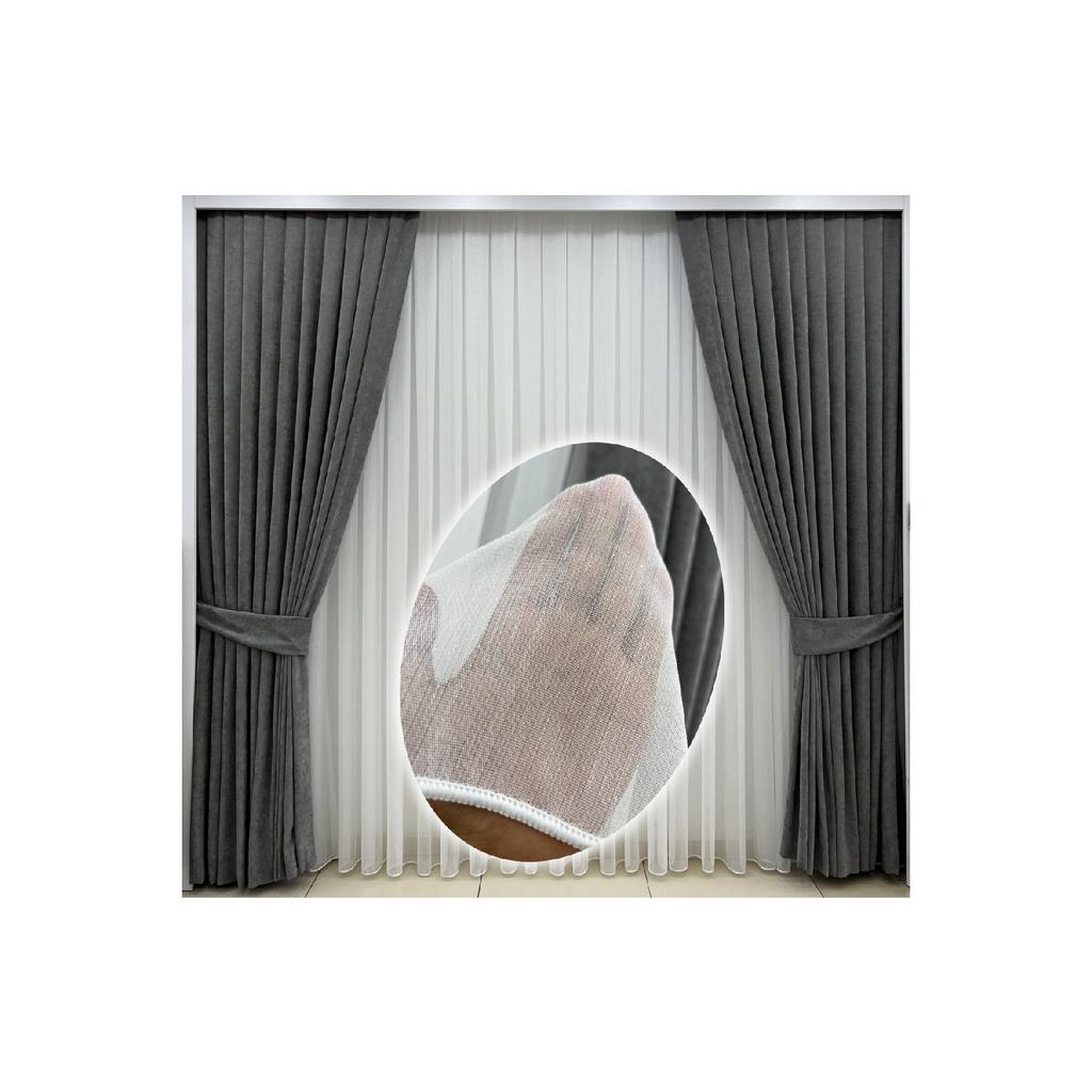 Бамбук Серебристый Тюль 1/3 Частые Оригинальные Трубки Плиссированные