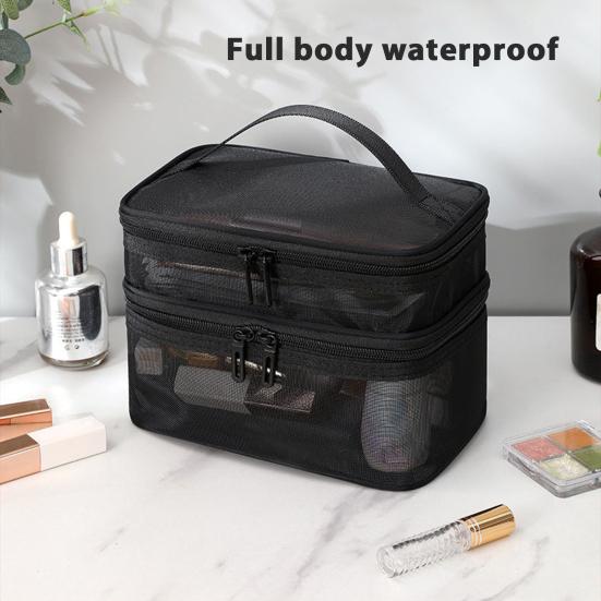Прозрачный органайзер для туалетных принадлежностей, дорожная косметичка большой вместимости