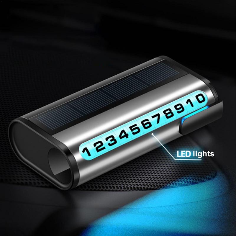 Светодиодная подсветка на солнечных батареях, временный номер, универсальная скрытая табличка для номера телефона, алюминиевые наклейки со светодиодной подсветкой, ночник, остановка