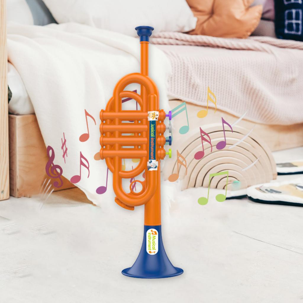Realistic Children Trumpet Toy Musical Instrument Toy for Kids Music Interest Development Safe Educational Toy for Child