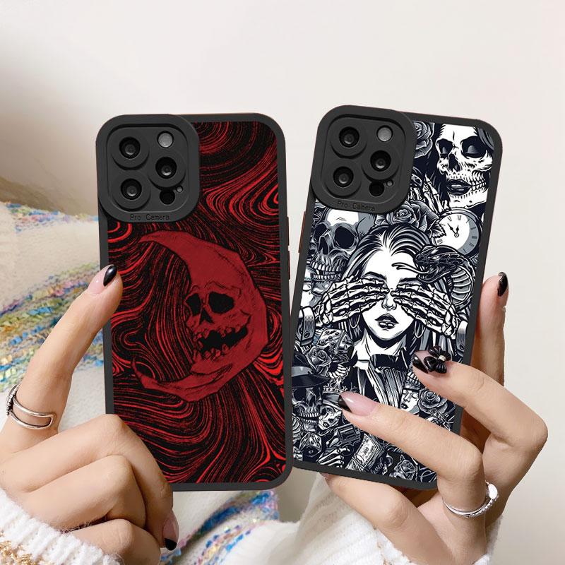 Модный Чехол Для Телефона С Рисунком Скелета и Черепа Для iPhone XR X XS 12 13 11 14 Plus Pro MAX 7 8 Plus SE 2020 Мягкие Силиконовые Задние Крышки