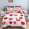 Love Duvet Cover Set Colourful Heart Shaped Comforter Cover King Queen Size With Pillowcase For Boys Girls Polyester Bedding Set