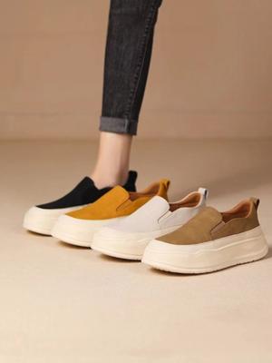 Ретро-лоферы женские весенне-летние универсальные туфли на толстой подошве с плоской подошвой женские туфли с одной педалью