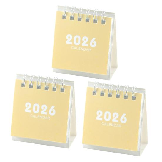 2026 Mini Desktop Calendar Cute Cartoon Desk Planner with Spiral Binding Small Planning Notebook