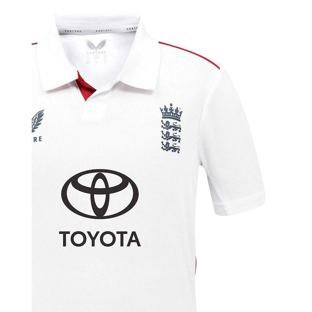 Castore Childrens/Kids 26/27 England Cricket IT20 Cricket Shirt
