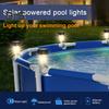 6 Pcs Solar Pool Lights Waterproof Outdoor Ground Pool Frame Lights Yard Garden Decoration Night Lights for Fence Framed Above Ground Pools