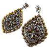 [P4583] - Brown 'Esmeralda' Designer Earrings - 70x35 Mm