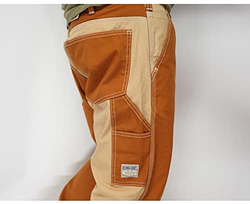 Рабочие брюки Kojima Jeans Multi-Combo, Брюки художника, Сделано в Японии, Однократная стирка, Fuji Kinbai, RNB-1084F - Коричнево-бежевый - 32