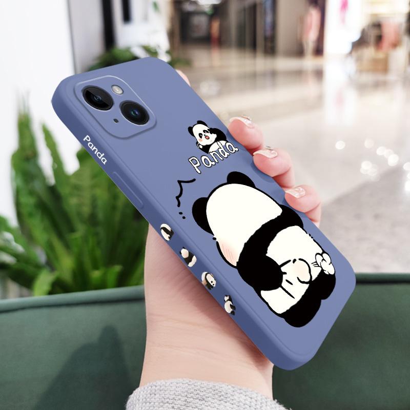Чехол для телефона 'Щекочущая панда' для iPhone 16 16e 15 14 13 12 11 XR XS SE2 SE2020 8 7 6 6S Plus Pro Max Mini Силиконовый чехол