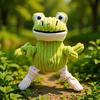 Plush Dog Toy Squeaky Animal Elephant Duck Puppies Chew Toy Interactive Fox Frog Crinkle Toy with Arm Leg Knots for Large Medium Small Dogs