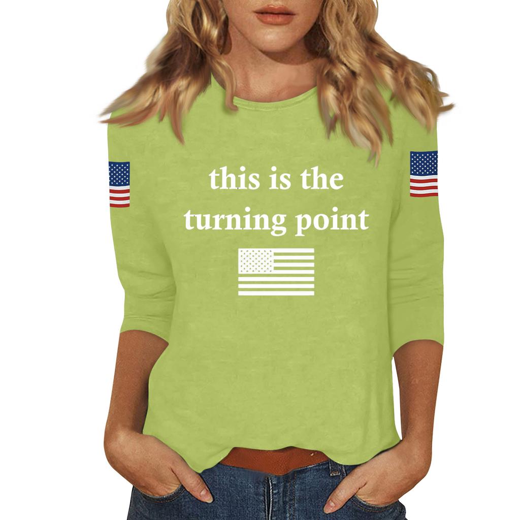 Женский повседневный модный сексуальный удобный топ с вырезом и рукавом три четверти