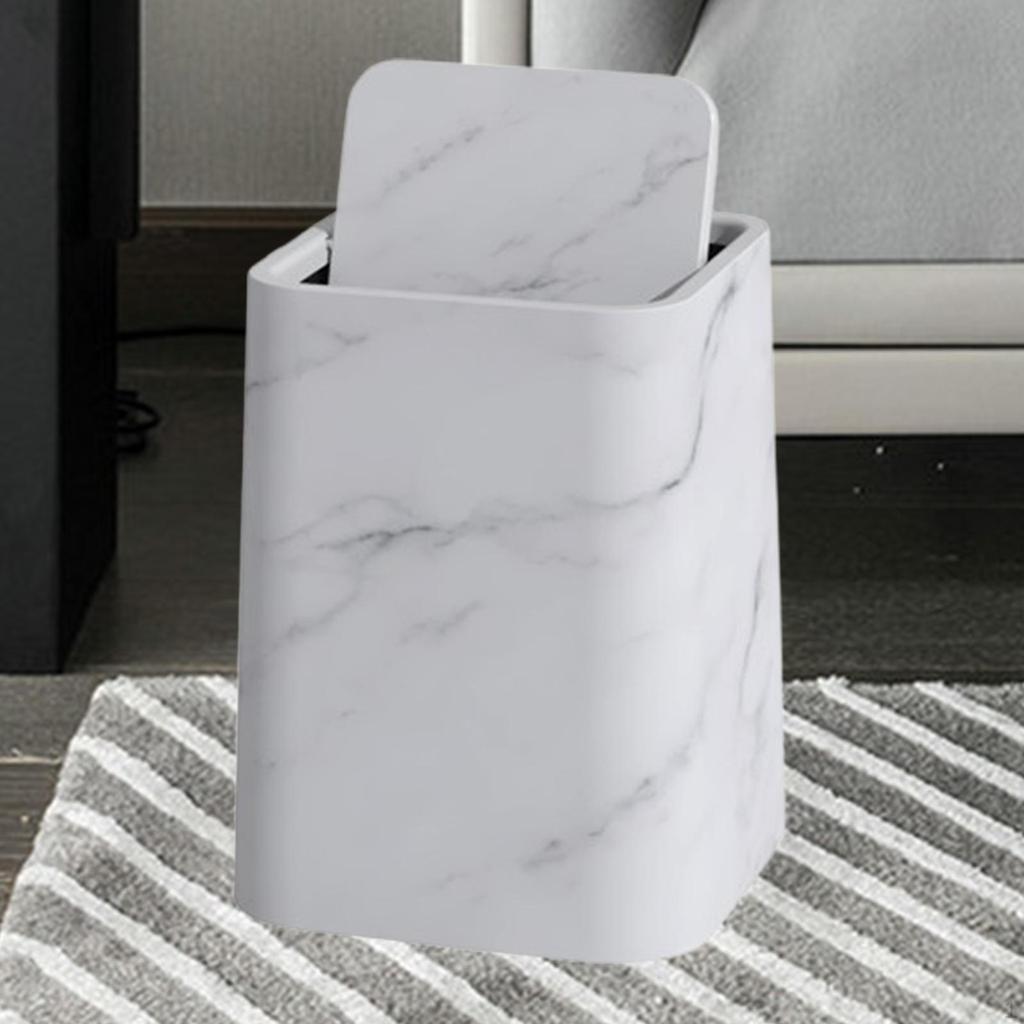 Мраморная ванная мусорная корзина мусорная корзина многоразовый квадратный мусорный контейнер бытовой
