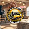 D Flat pc Holden Monaro GTS Vintage Car Round Wall Art  Retro Automotive Decor with Yellow  Design Durable Aluminum Metal