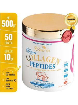 Kiperin Collagen 100% чистый и натуральный высокобиоактивный и биополезный коллаген, диетическая добавка (500г) - 50 дней