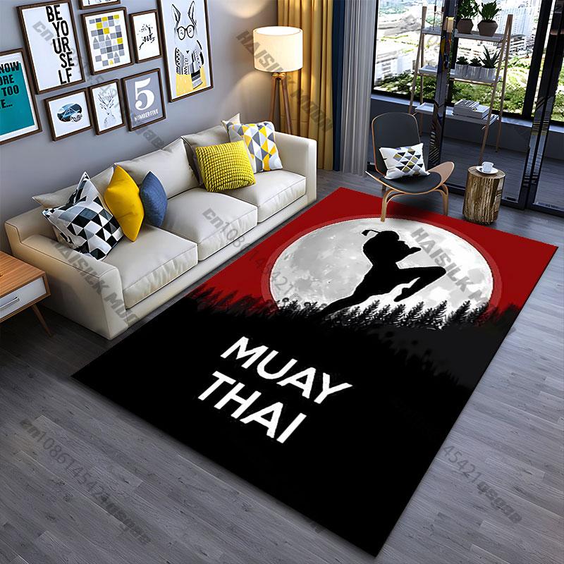 Martial arts silhouette moon carpet Yoga living room room decor children's crawling mat doormat area rug games mat