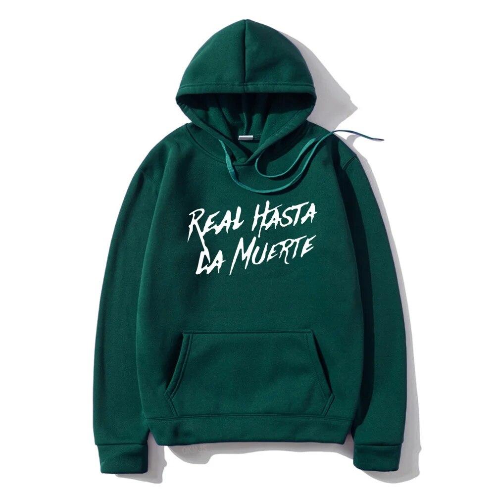 Толстовки с принтом Anuel AA, толстовка, пальто, повседневный спортивный костюм Real Hasta La Muerte, костюм унисекс, женская одежда, пуловер с капюшоном в стиле аниме