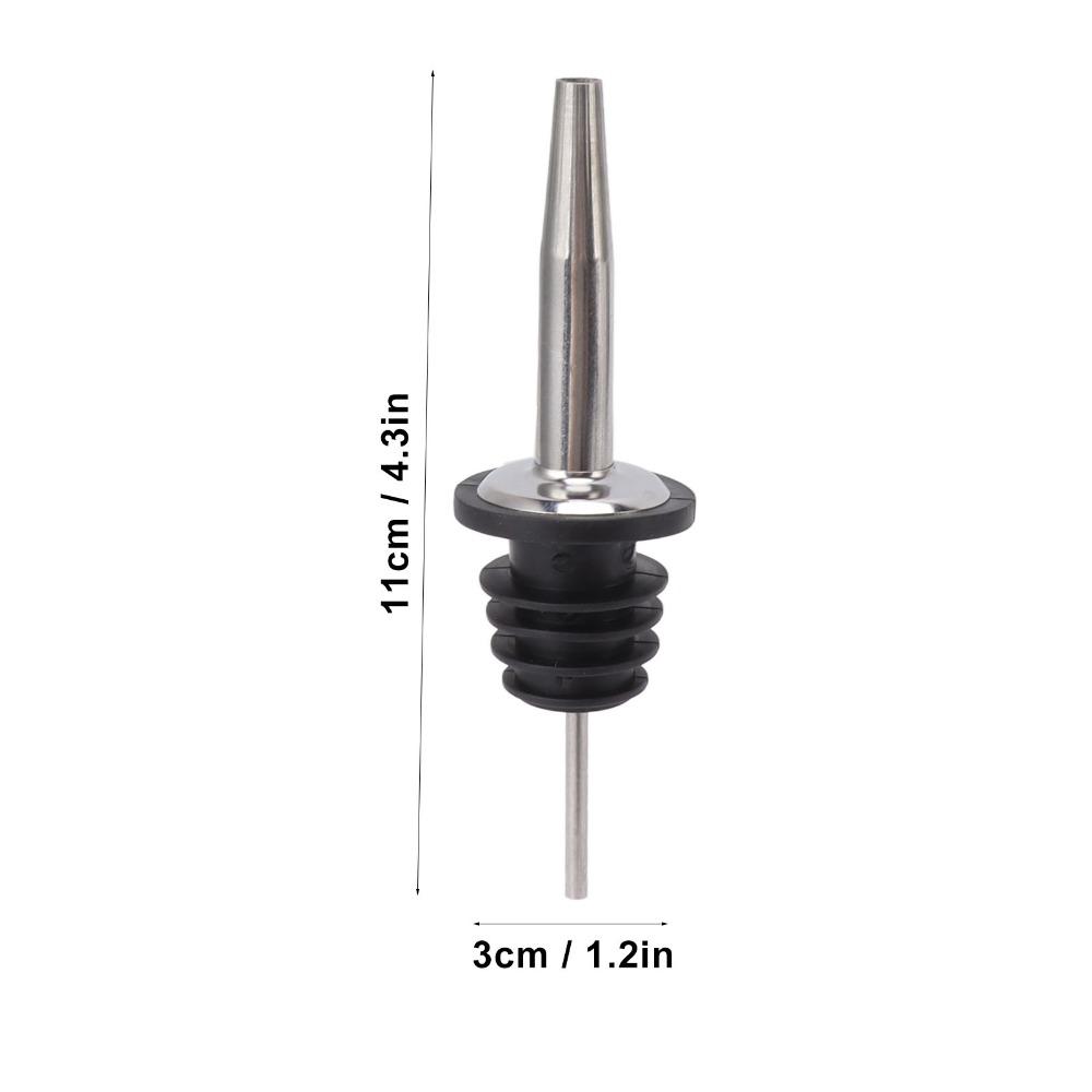 5pcs Tapered Spouts Bottle Pourers Stainless Steel Wine Spout Liquor Pour Spout  Bar Supplies