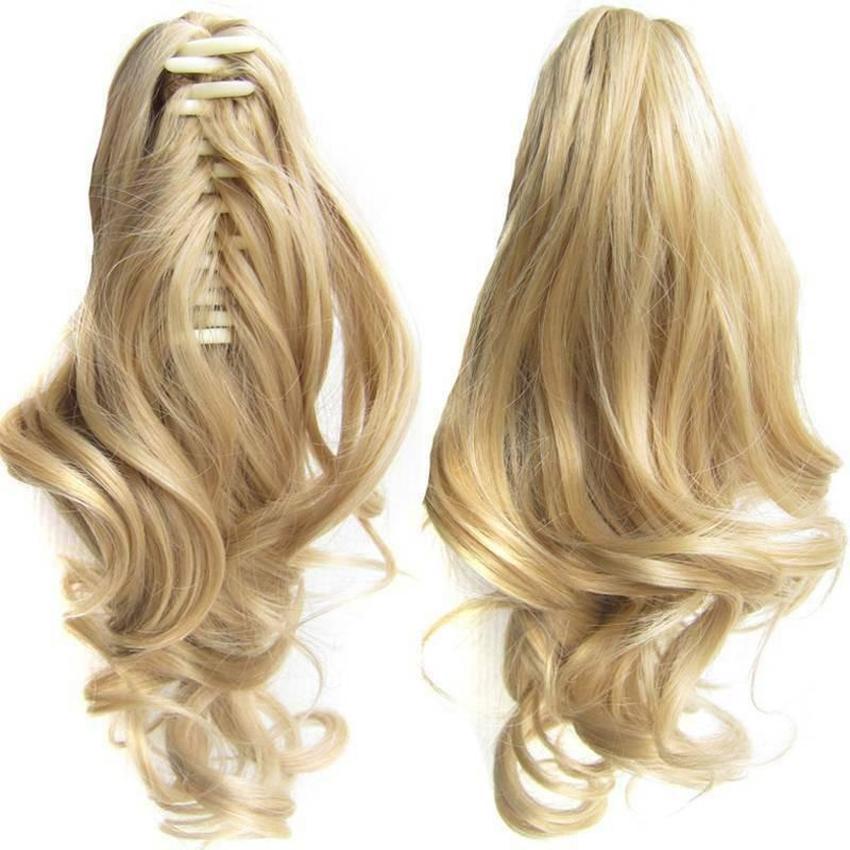 Clip In Curly Hair Wig Jaw Ponytail Hairs Extension Clip-on Claw Curly-Wavy Pony Tail Hairpiece Accessoires