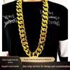 Мужское золотое пластиковое хип-хоп светское толстое перформанс цепь ожерелье