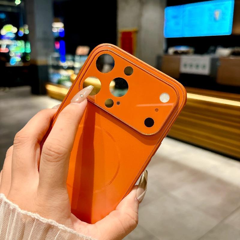Роскошный матовый чехол-защита для линз из стекла Для iPhone 17 Air 16 15 14 13 Pro Max Plus Для Magsafe Магнитный Ударопрочный Жесткий ПК Чехол