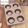 Carbon Steel Baking Molds Mini Cake Mold/Pan Muffin Tart Non-Stick Mold   Bake Pans Shortcake  Bakeware 1/6 Holds