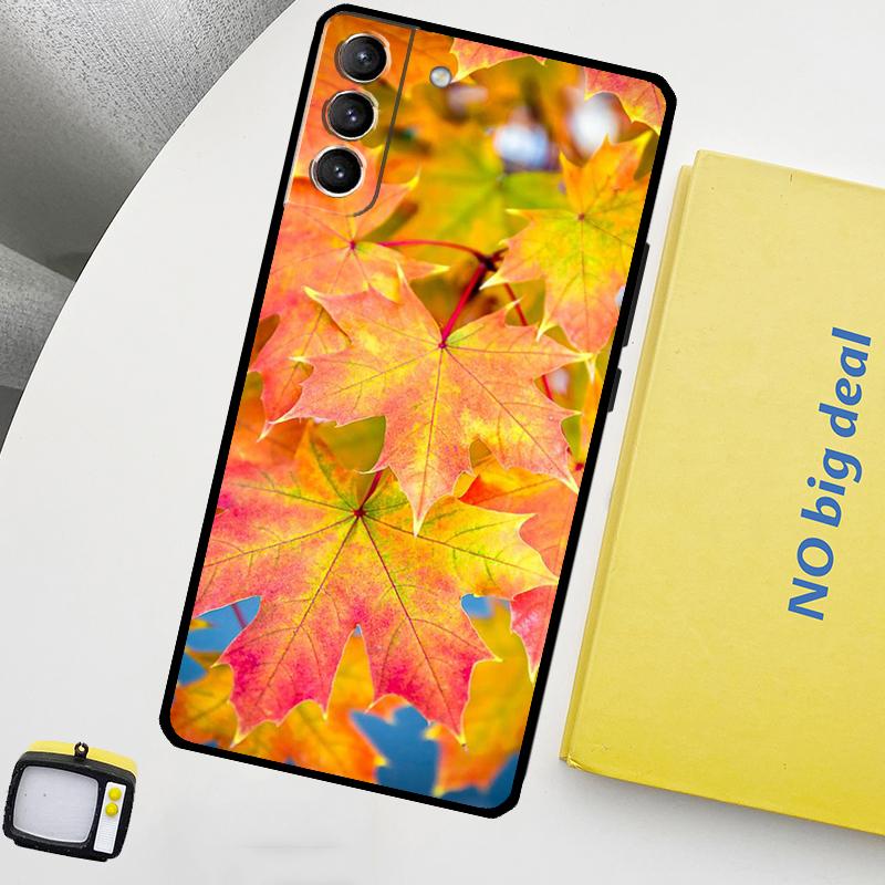 Чехол для телефона 'Цветные листья' для Samsung Galaxy S25 Ultra S20 S21 S22 S23 Plus S24 Ultra S9 S10 S25 FE