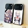 Чехол для телефона Re Zero Rem Emilia для iPhone17 16 15 14 13 12 Pro Max Серый Черный Матовый Лазерный Металлик Аврора Funda
